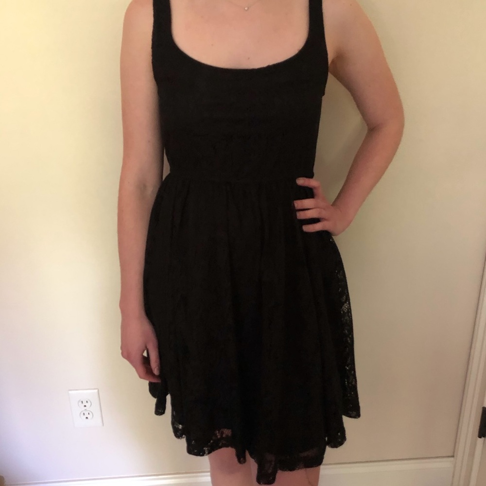 Catch My I black lace A-line dress